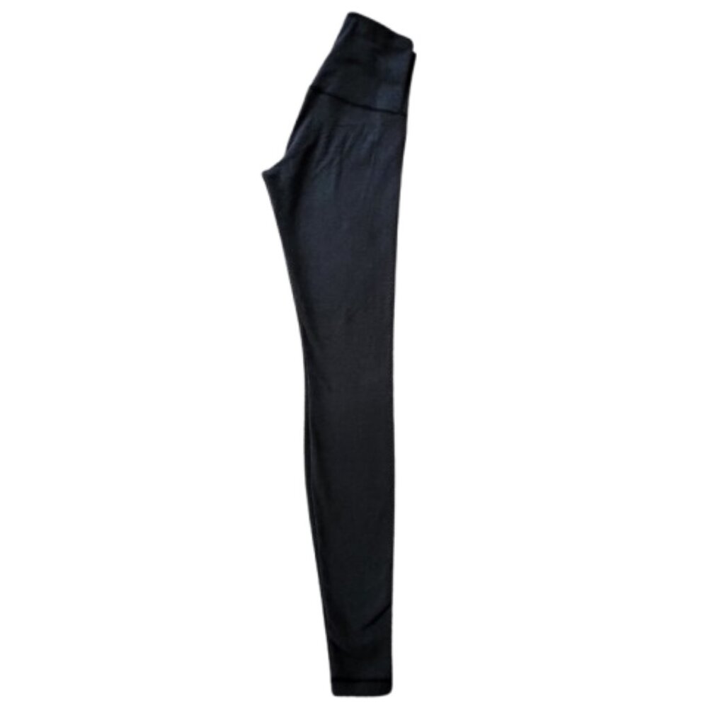 Lululemon Wunder Under Roll Down Leggings Heathered Black Size 4 - Picture 5 of 14